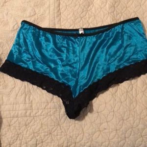 Turquoise black boy short panties